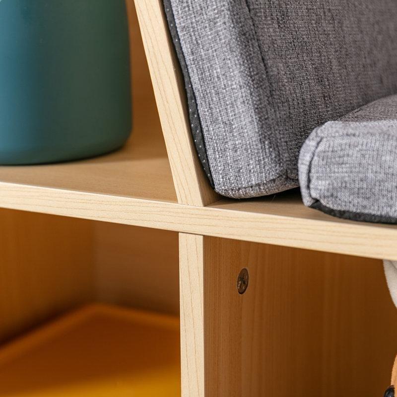 Minderli Altı Bölmeli MDF Montessori Oyuncak Dolabı - 103 cm - 150555