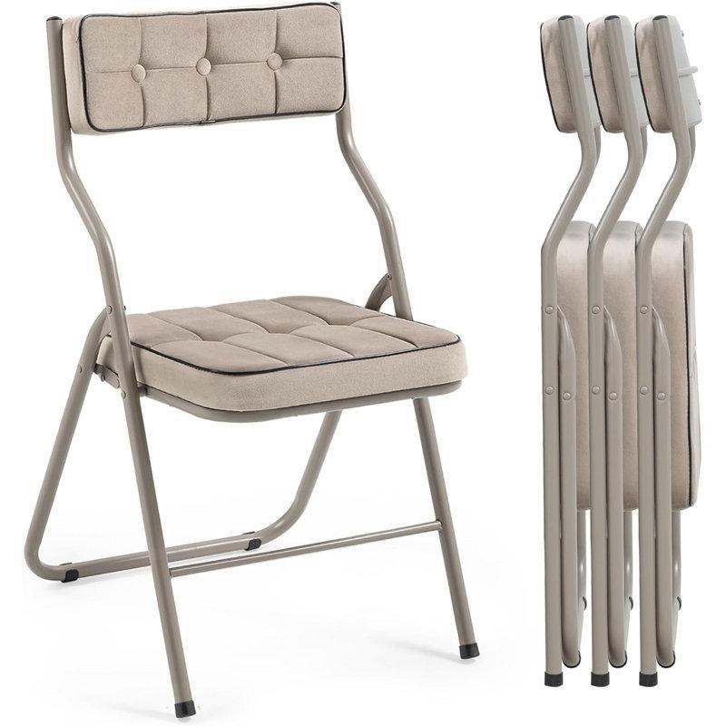 Minderli Metal Portatif Katlanır Sandalye Seti - 4 Adet - 146094