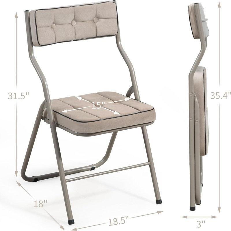 Minderli Metal Portatif Katlanır Sandalye Seti - 4 Adet - 146094