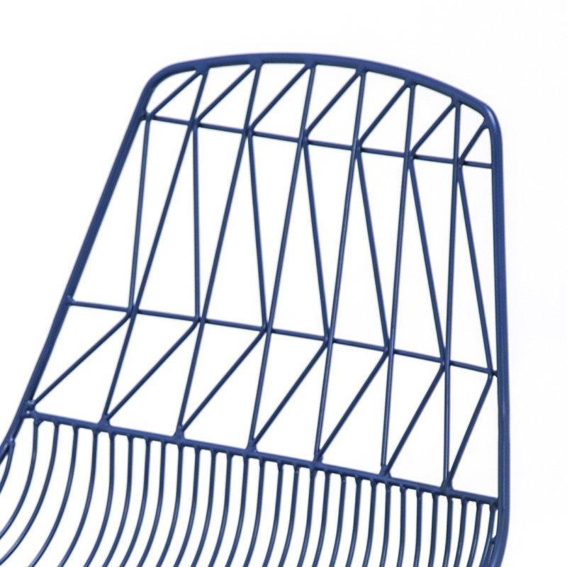 Minderli Metal Windsor Sırtlı Tel Sandalye, 2'li Set - 147123