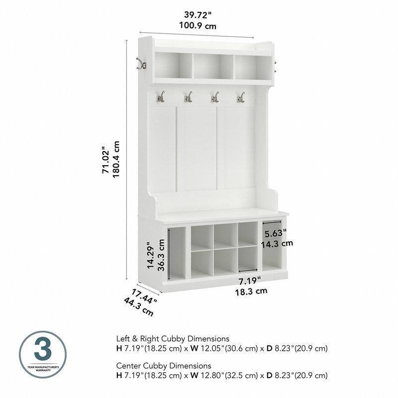 Oturaklı ve Ayakkabılıklı Endüstriyel Ahşap Portmanto Vestiyer - 101 cm - 159733