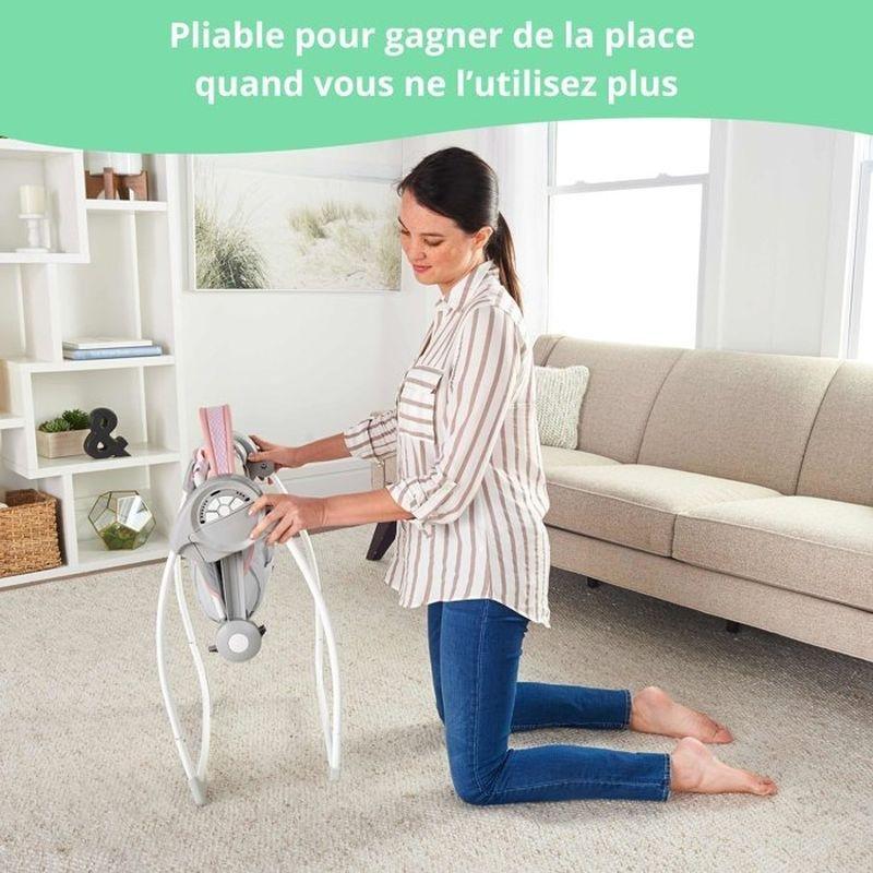 Pembe Katlanabilir Elektrikli Müzikli Oyuncak Barlı Ana Kucağı Beşik - 162481