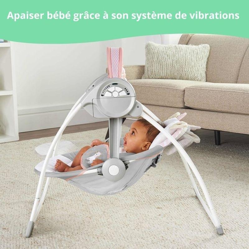 Pembe Katlanabilir Elektrikli Müzikli Oyuncak Barlı Ana Kucağı Beşik - 162481
