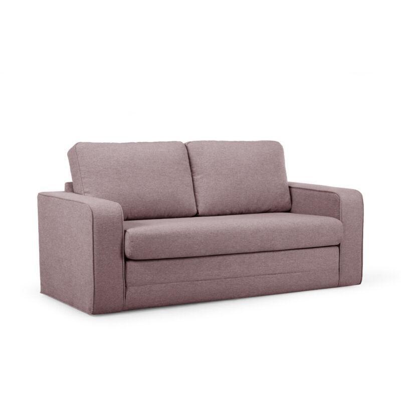 Pembe Kırçıllı Kumaş Yataklı İki Kişilik Koltuk - 160 cm - 153501