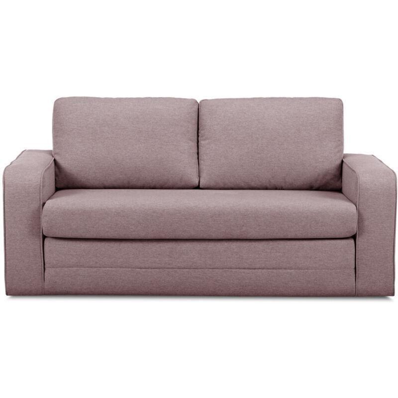 Pembe Kırçıllı Kumaş Yataklı İki Kişilik Koltuk - 160 cm - 153501