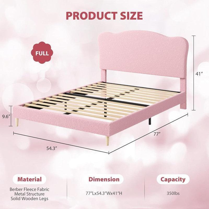 Pembe Kumaş Döşemeli Endüstriyel Ahşap Çocuk Yatak Başlığı - 138 cm - 144717