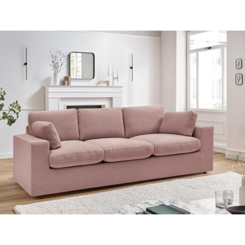 Pembe Polyester Kumaş Kompakt Üçlü Koltuk - 220 cm - 153650