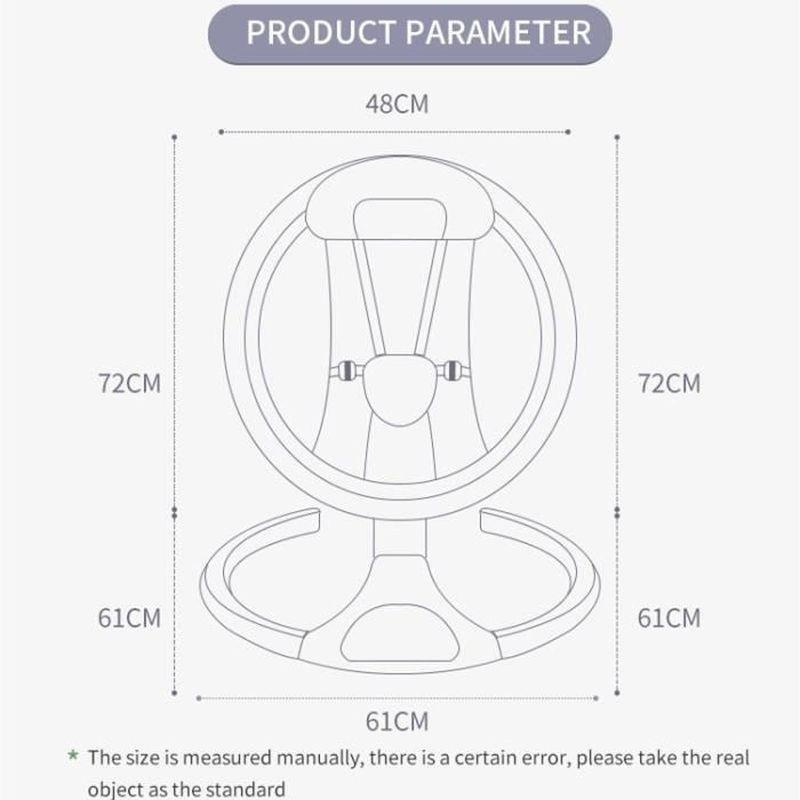 Pembe Uzaktan Kumandalı Bluetooth Müzikli 5 Kademeli Ana Kucağı Beşik - 162352