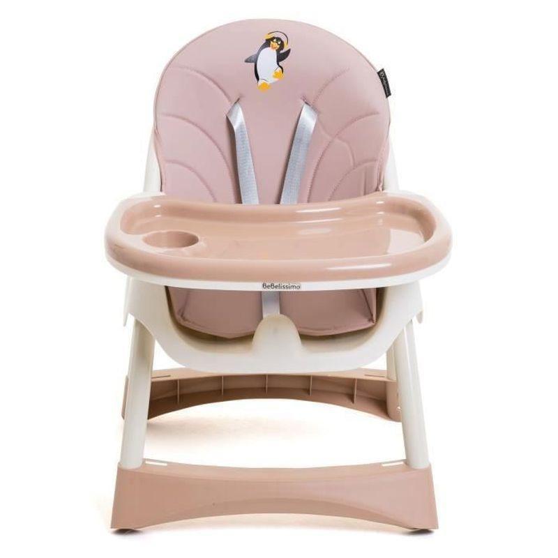 Pembe Yüksekliği Ayarlanabilir Çift Tepsili Dönüşebilen Mama Sandalyesi - 162685