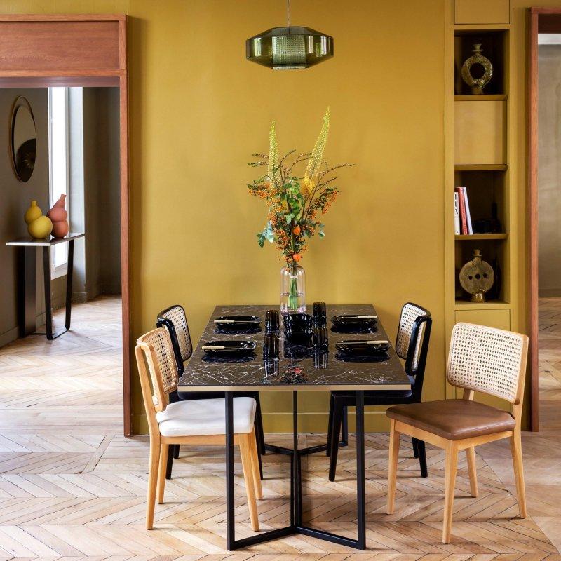 Pirinç Kolçaklı Meşe Hasır Sandalye - 147534