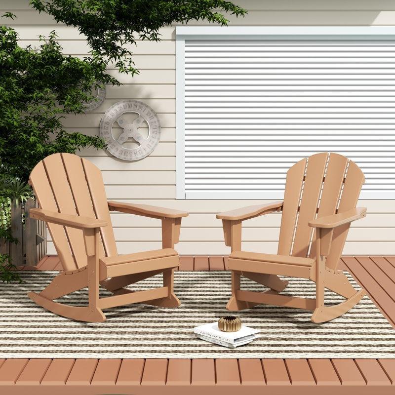 Plastik Adirondack Tarzı 2li Set Sallanan Sandalye - 146412