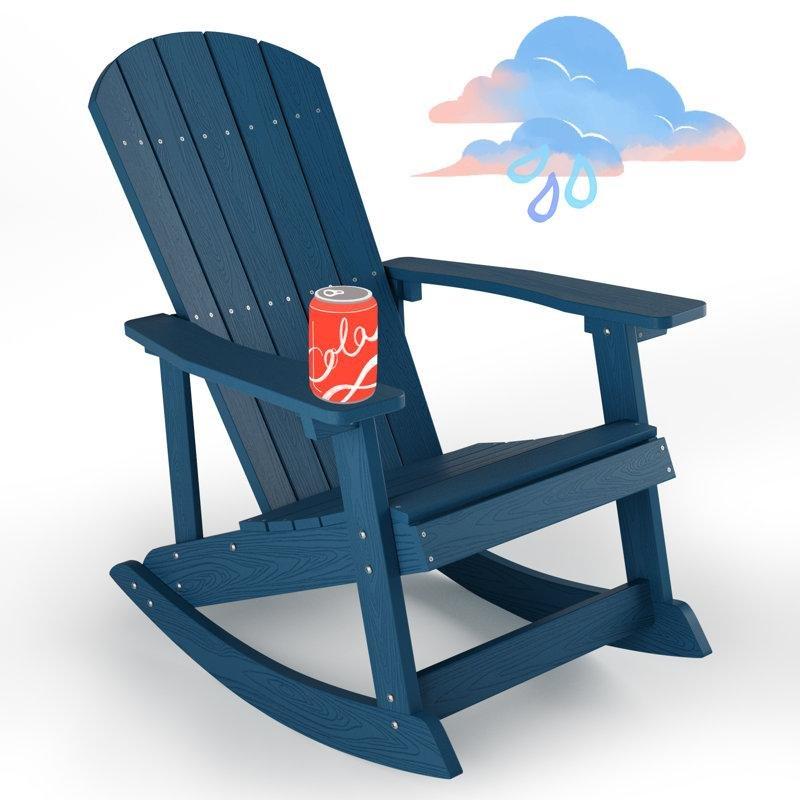 Plastik Adirondack Tasarım Sallanan Sandalye - 146382