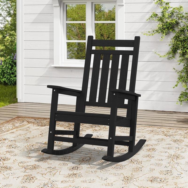 Polietilen Katlanabilir Adirondack Tasarım Sallanan Sandalye - 146385