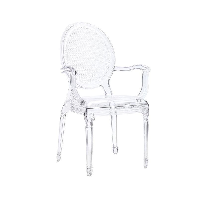 Polikarbonat Kolçaklı İkili Set Şeffaf Sandalye - 146736