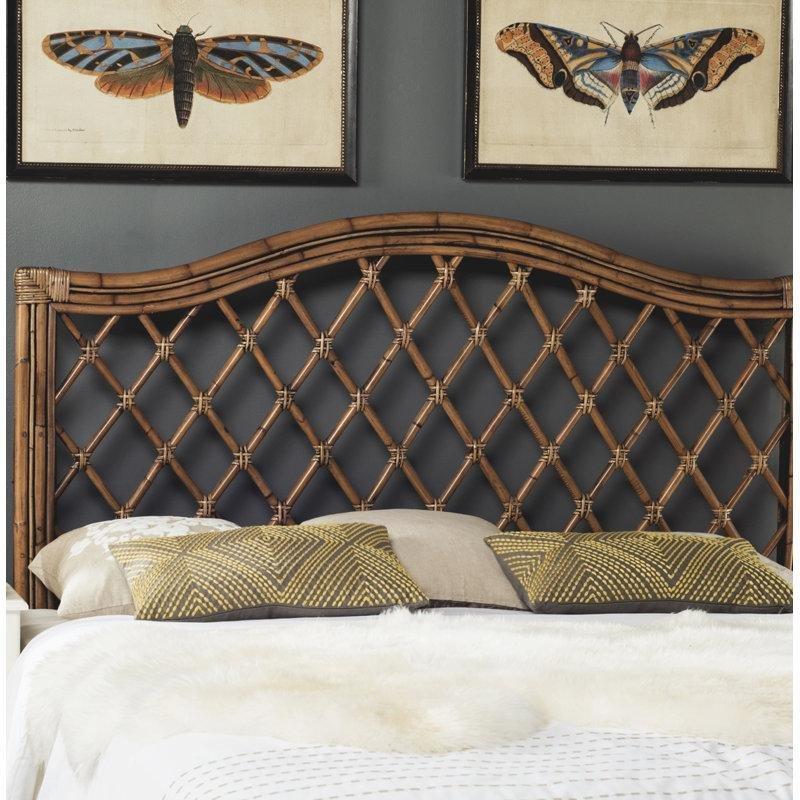 Rattan ve Maun Ahşap Açık Çerçeveli Kemerli Yatak Başlığı - 144807