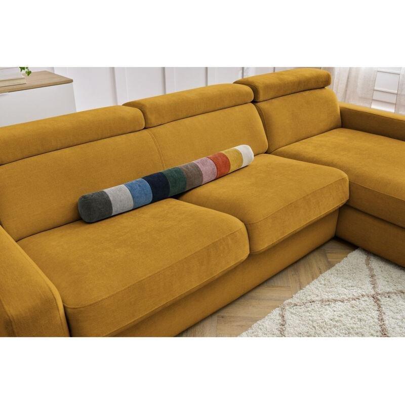 Sarı Polyester Kumaş Yataklı Sandıklı Ayarlanabilir Başlıklı Köşe Koltuk - 277x158 cm - 152381