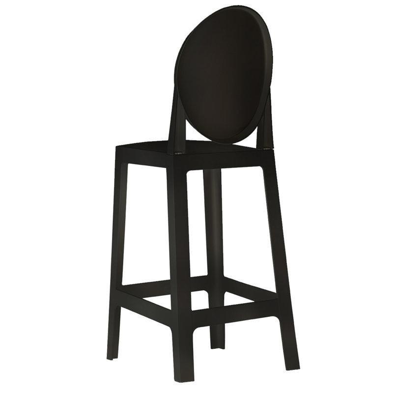 Şeffaf Akrilik King Louis Sırtlıklı 4lü Set Plastik Bar Sandalyesi - 77 cm - 148380