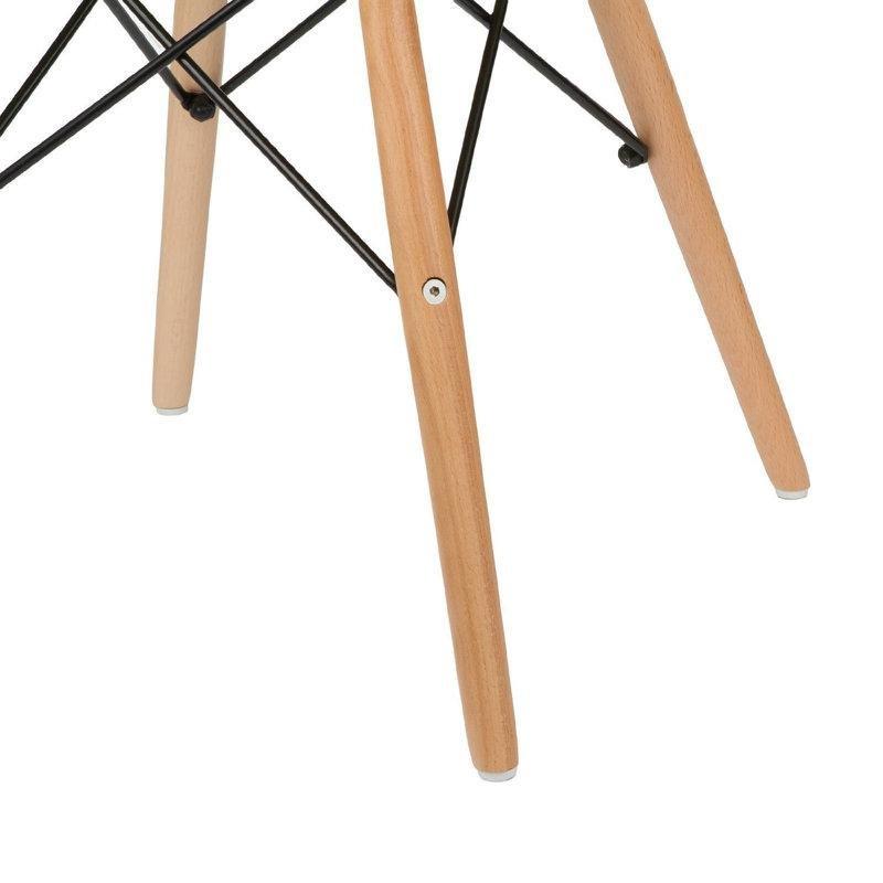 Şeffaf Masif Ahşap Bacaklı İstiflenebilir Sandalye Seti - 83 cm - 146733