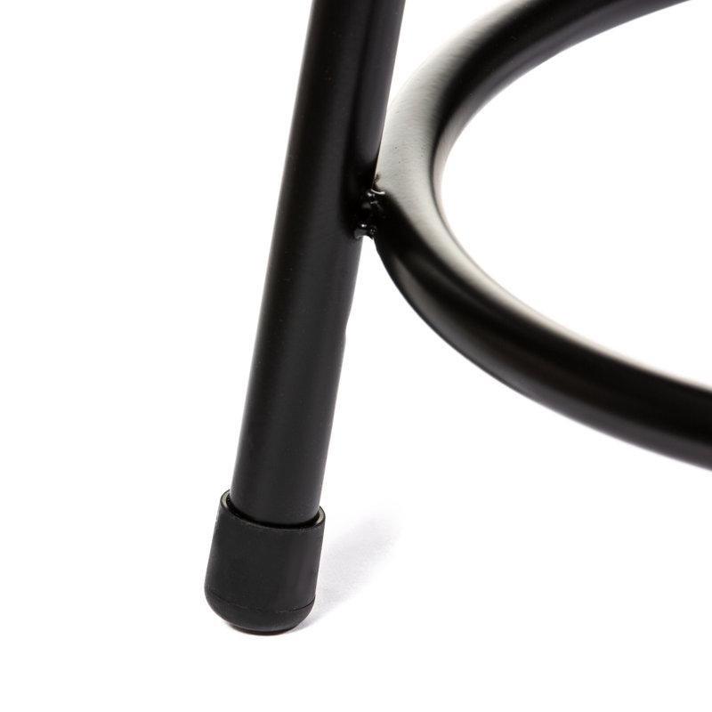 Siyah Çelik Sırtlıklı Dolgulu Ergonomik Bar Sandalyesi - 77 cm - 148587