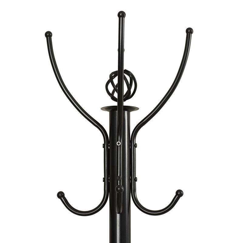 Siyah Çelik Top Detaylı Ayaklı Portmanto - 186x51 cm - 161293