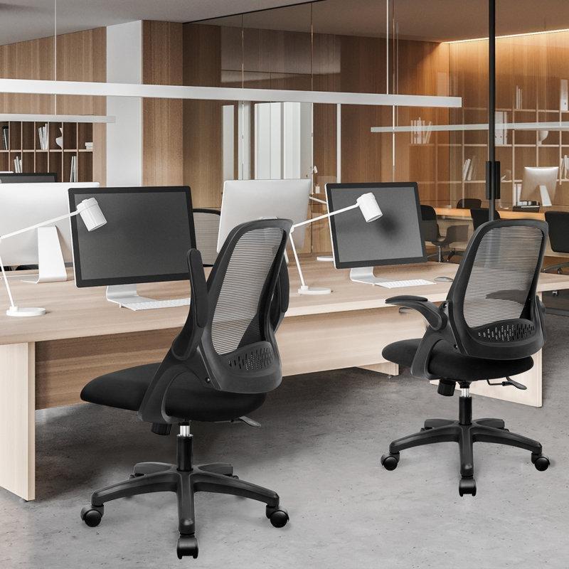 Siyah File Ergonomik Kaldırılabilir Kolçaklı Çalışma Sandalyesi - 146952