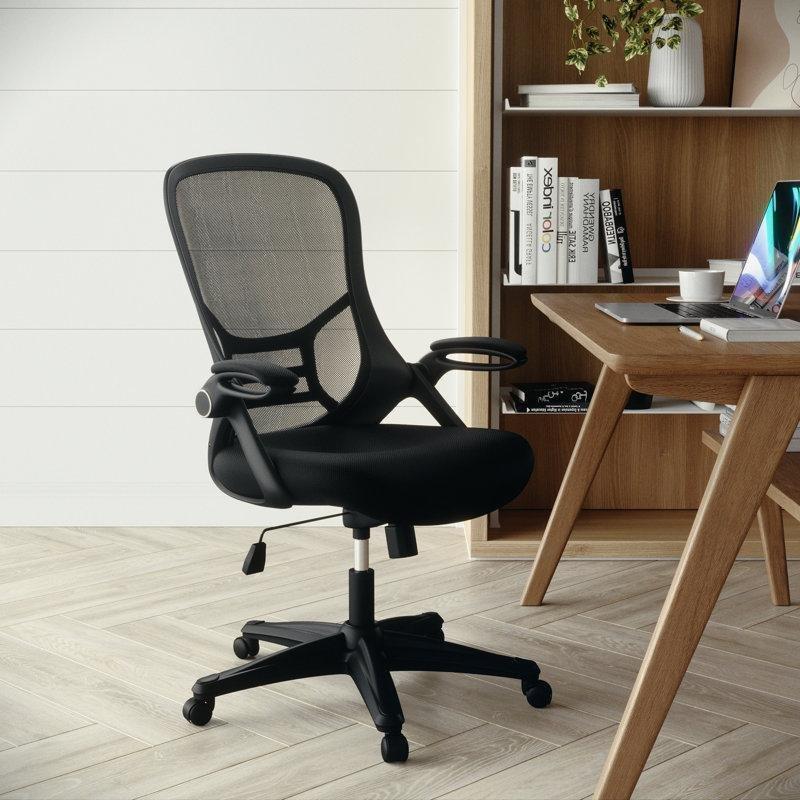 Siyah Fileli Yüksek Sırtlı Yukarı Kalkar Kolçaklı Ergonomik Ofis Döner Sandalye - 145818