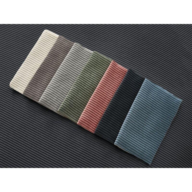 Siyah Fitilli Kadife Yataklı Sandıklı Puflu Yönü Değiştirilebilir Panoramik Köşe Koltuk - 383x151 cm - 153914