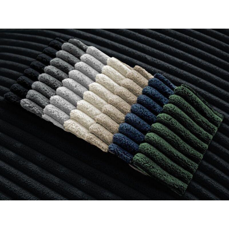 Siyah Kalın Fitilli Kumaş Yataklı Sandıklı Çift Yönlü Köşe Koltuk - 283 cm - 152999