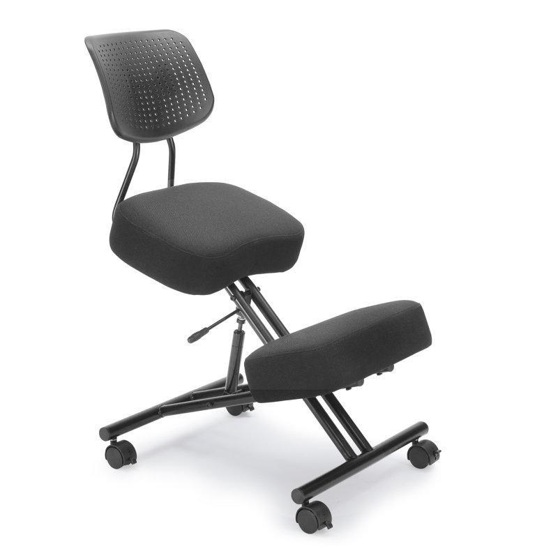 Siyah Keten Sırt Destekli Ergonomik Amortisörlü Tekerlekli Bar Sandalyesi - 148593