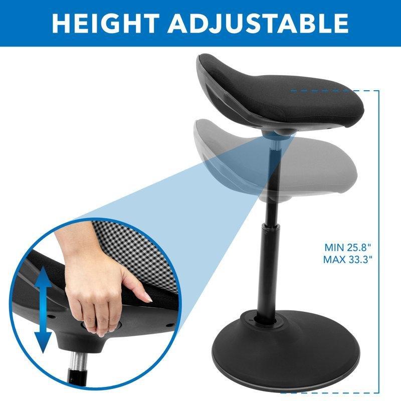 Siyah Kumaş Ergonomik Yüksekliği Ayarlanabilir Bar Tipi Çalışma Sandalyesi - 148683