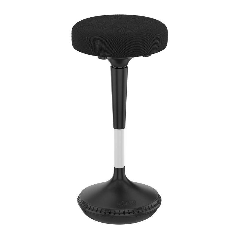 Siyah Kumaş Metal Yüksekliği Ayarlanabilir Döner Aktif Bar Taburesi - 59-84 cm - 148713