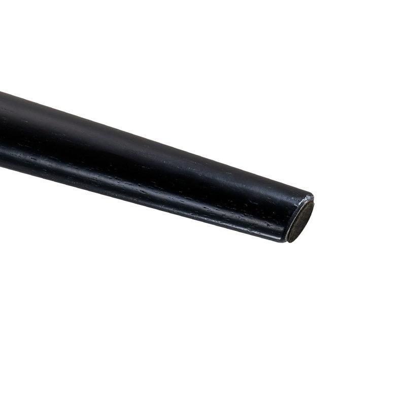 Siyah Masif Ahşap Çıtalı Sırtlı 2li Set Ceviz Sandalye - 145662