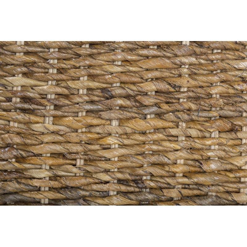 Siyah Masif Ahşap Gövdeli El Dokuması Rattan Bar Sandalyesi - 147930