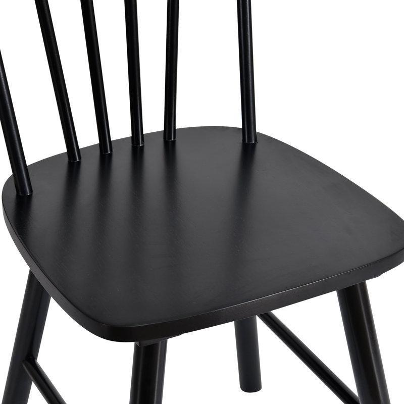 Siyah Masif Ceviz Windsor Tasarım 4lü Set Yemek Sandalyesi - 145620