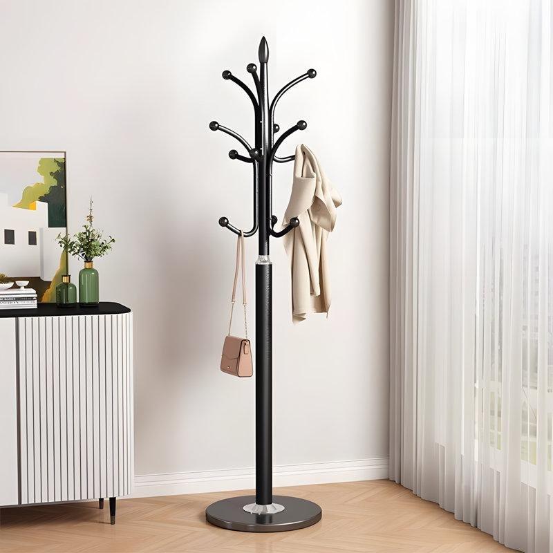 Siyah Metal 12 Kancalı Ayaklı Portmanto Askılık - 178x36x36 cm - 161377