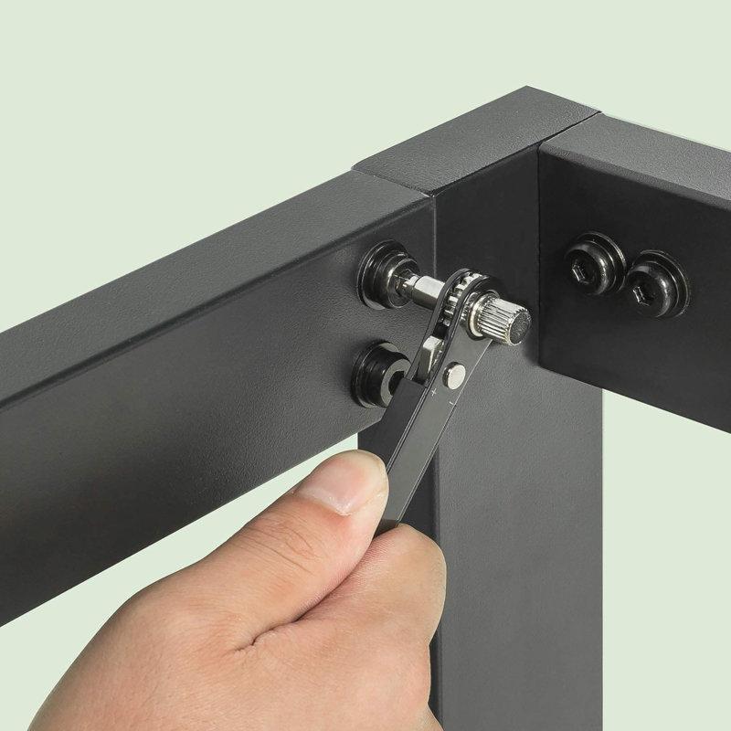 Siyah Metal Başlıklı Latalı Platform Karyola - 153x204 cm - 143242