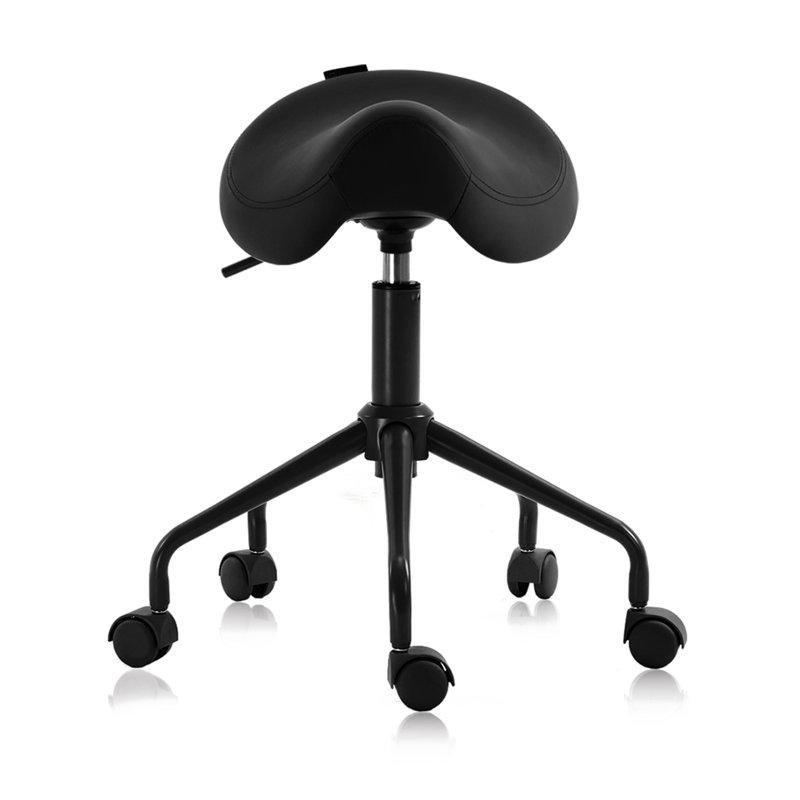 Siyah Metal Ergonomik Döner Ayarlanabilir Tekerlekli Bar Sandalyesi - 148605