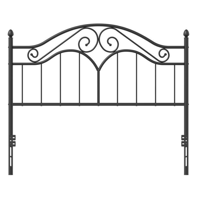 Siyah Metal Ferforje Kemerli Ayarlanabilir Yatak Başlığı - 158 cm - 144843
