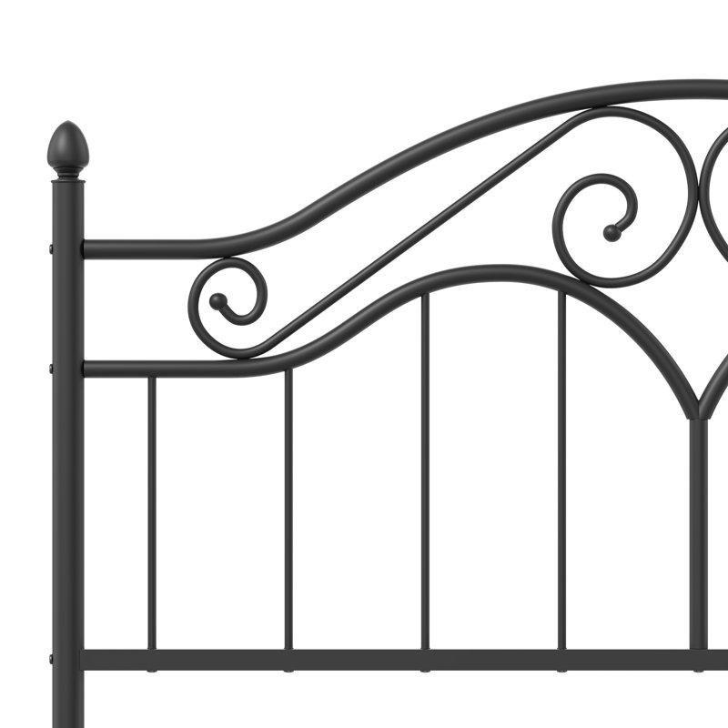 Siyah Metal Ferforje Kemerli Ayarlanabilir Yatak Başlığı - 158 cm - 144843