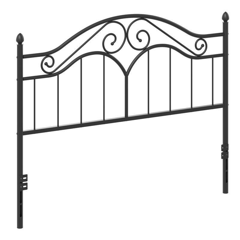 Siyah Metal Ferforje Kemerli Ayarlanabilir Yatak Başlığı - 158 cm - 144843