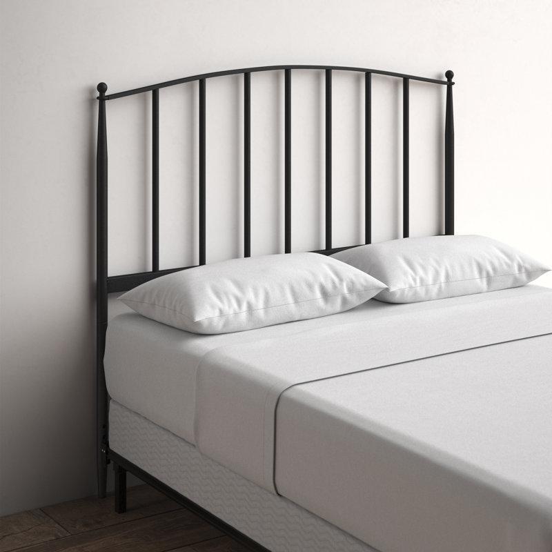 Siyah Metal Kemerli Çıtalı Yatak Başlığı - 155 cm - 144585