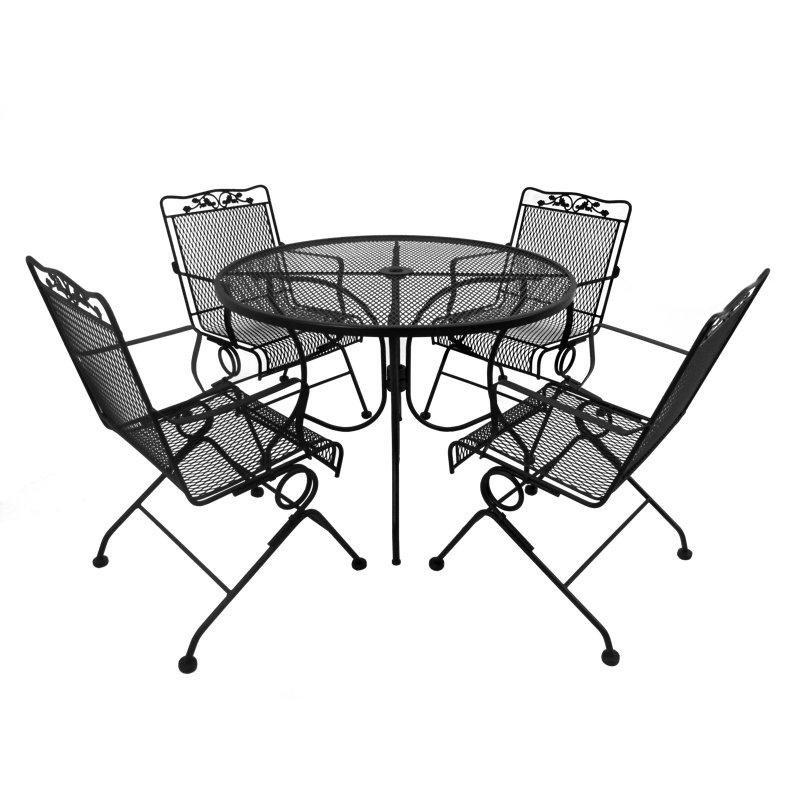 Siyah Metal Sallanan Ferforje Sandalye - 145944