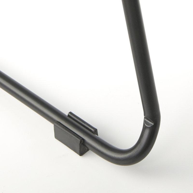 Siyah Metal Tel Tasarım Suni Deri Döşemeli 2'li Sandalye - 147021