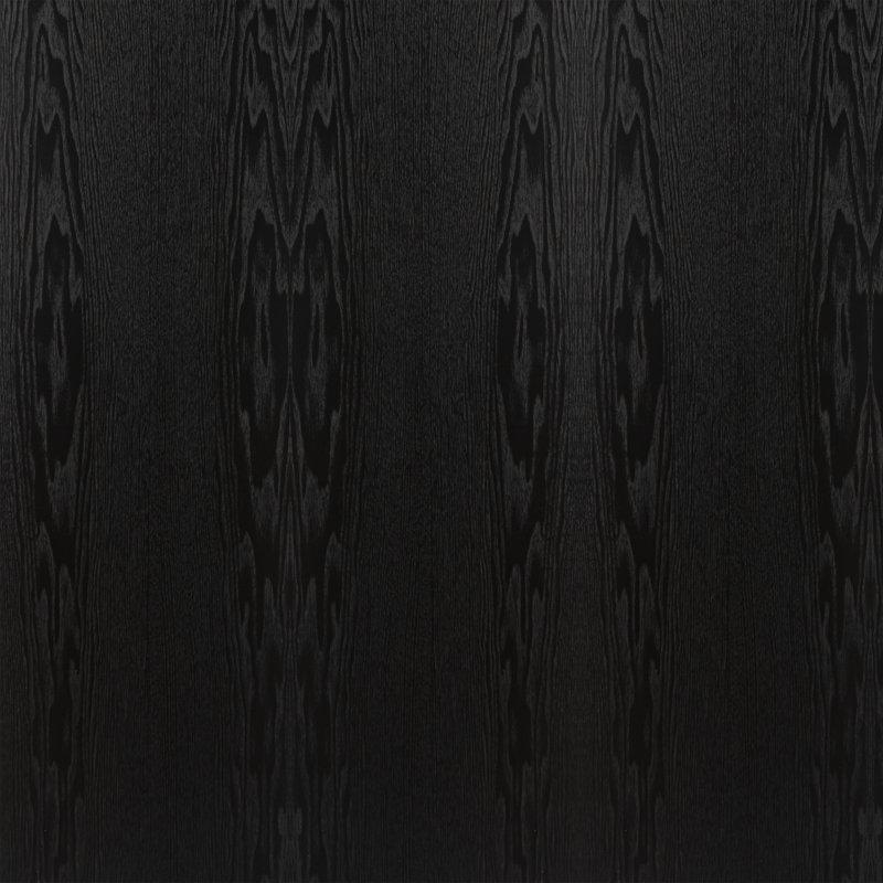 Siyah Metal ve Doğal Ahşap Rengi Sürgülü Cam Kapaklı Ayarlanabilir Raflı Vitrin Gümüşlük - 154x98x39 cm - 157189