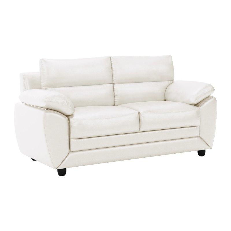 Siyah Suni Deri İki Kişilik Koltuk - 163 cm - 155194