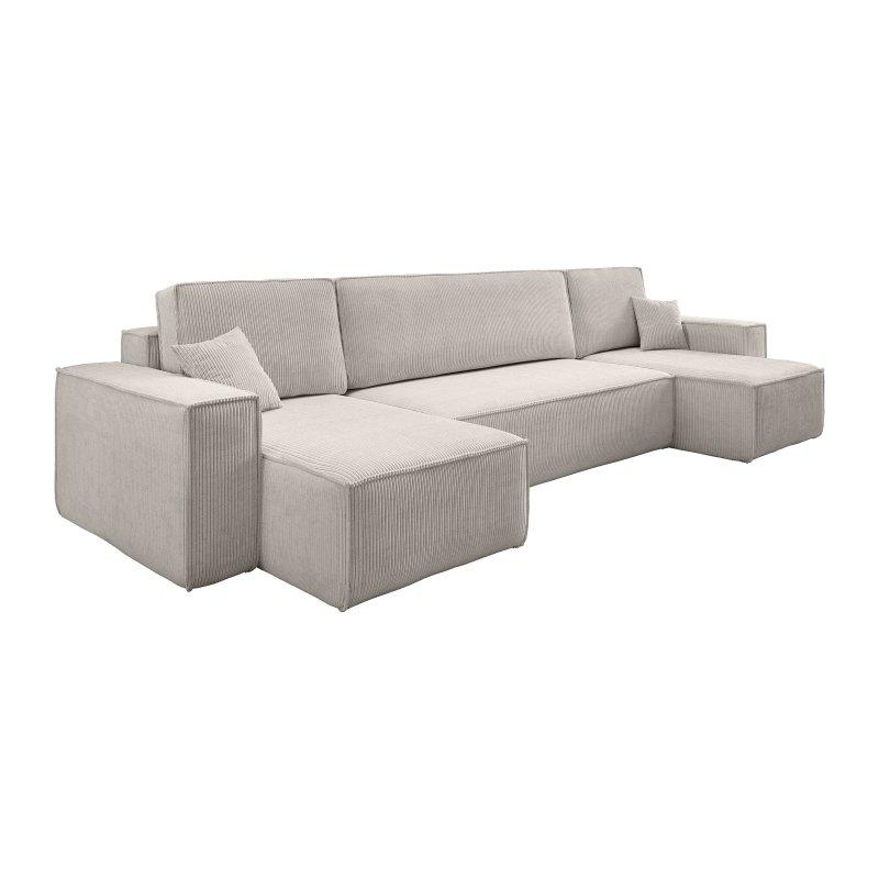Siyah Yataklı Geniş Saklama Alanlı Üniversal Köşeli U Köşe Koltuk - 312x145 cm - 155620