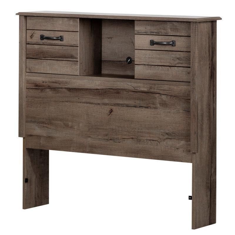 Sonbahar Meşesi Ahşap Kitaplıklı Yatak Başlığı - 110 cm - 144672