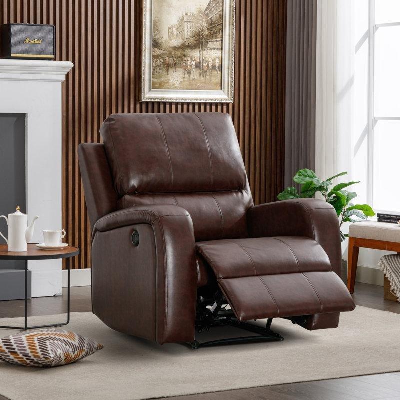 Suni Deri Kapitoneli USB Portlu Elektrikli TV Koltuğu - 91 cm - 156562