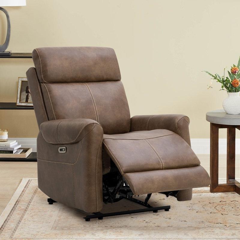 Suni Deri USB Portlu Duvara Yakın Mekanizmalı Elektrikli TV Koltuğu - 156457