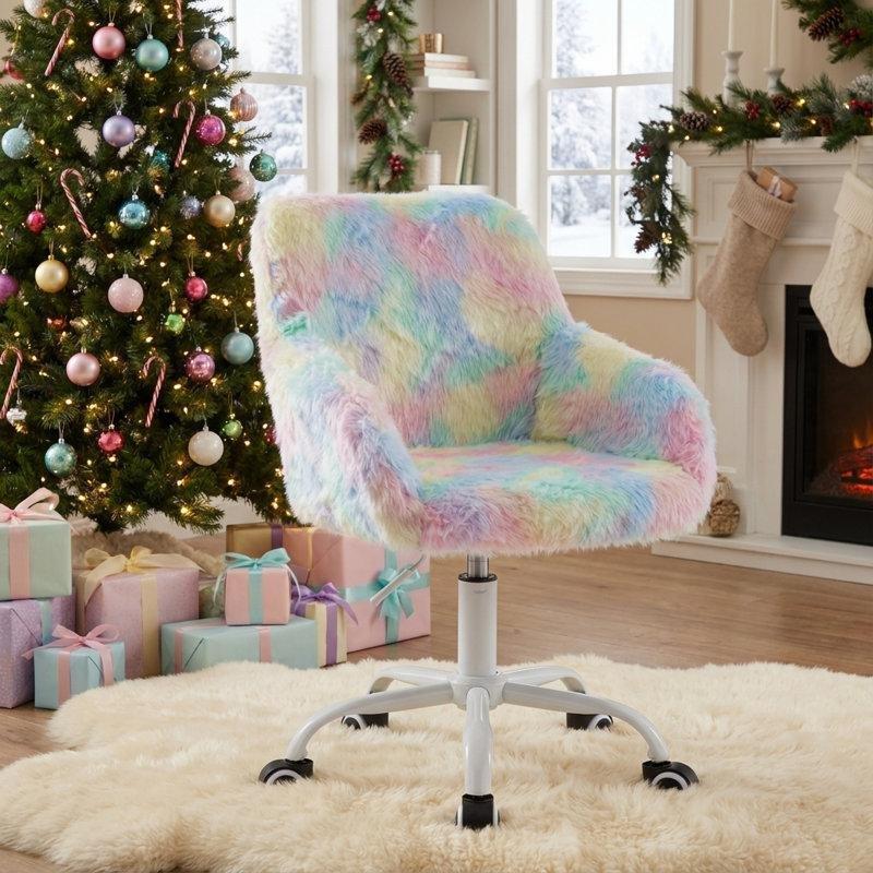 Suni Kürk Yüksekliği Ayarlanabilir Tekerlekli Çocuk Sandalyesi - 146715